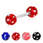 Piercing téton boules multi strass