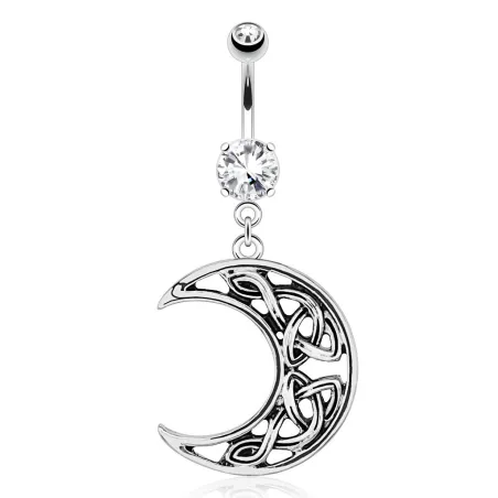 Piercing nombril croissant de lune