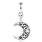 Piercing nombril croissant de lune