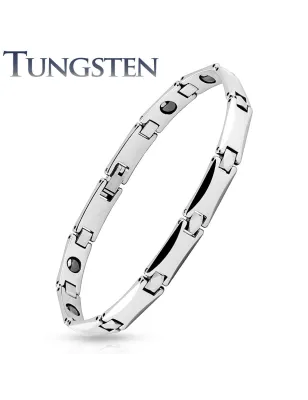 Bracelet homme tungstène liens rectangulaires