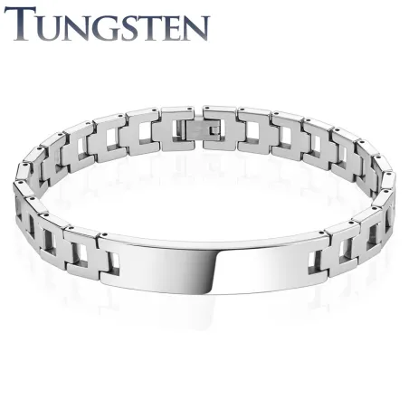 Bracelet homme tungstène plaque