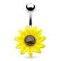 Piercing nombril fleur de tournesol