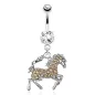 Piercing nombril cheval