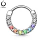 Piercing septum acier 10 strass