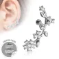 Piercing oreille cartilage fleurs de vigne