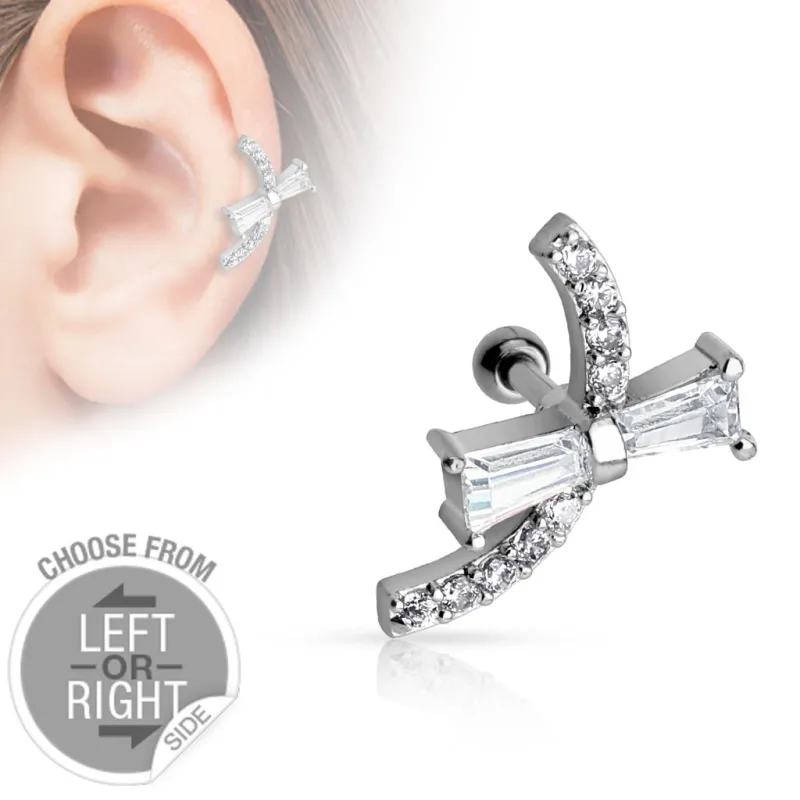 Piercing oreille cartilage noeud de ruban