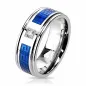 Bague homme labyrinthe bleu