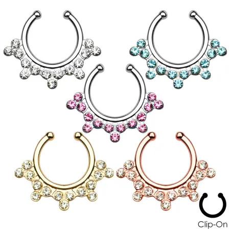 Faux piercing septum flocon de neige