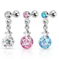 Piercing oreille cartilage pendentif strass étoile