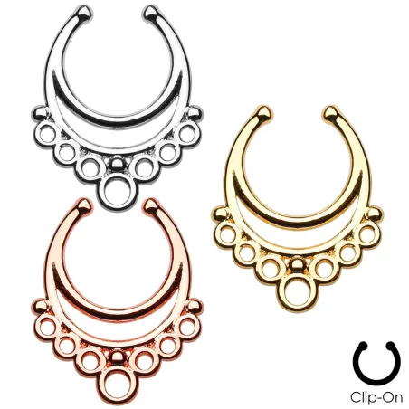 Faux piercing septum aztèque