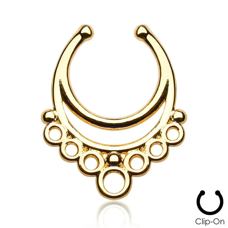 Faux piercing septum aztèque