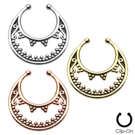 Faux piercing septum luna