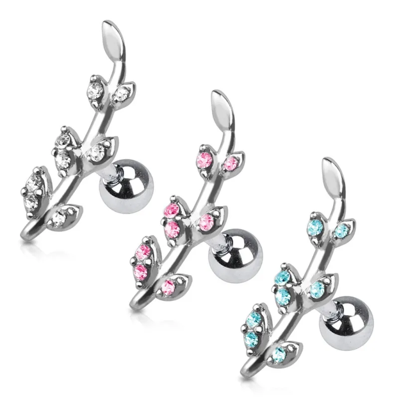 Piercing oreille cartilage fleur de vigne