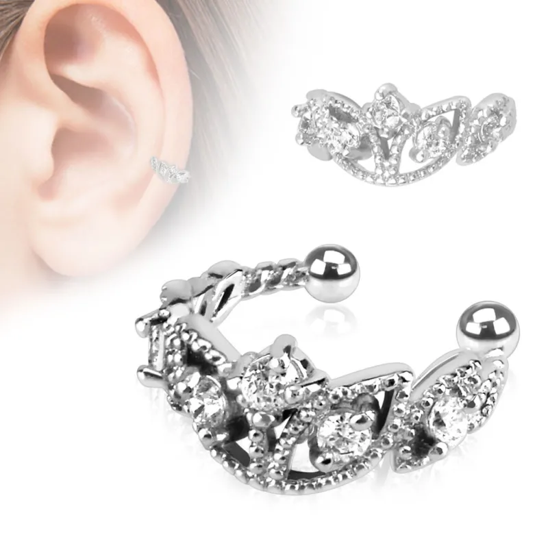 Faux piercing oreille perles strass