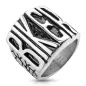 Bague homme biker acier