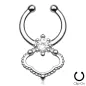 Faux piercing septum gemme solitaire