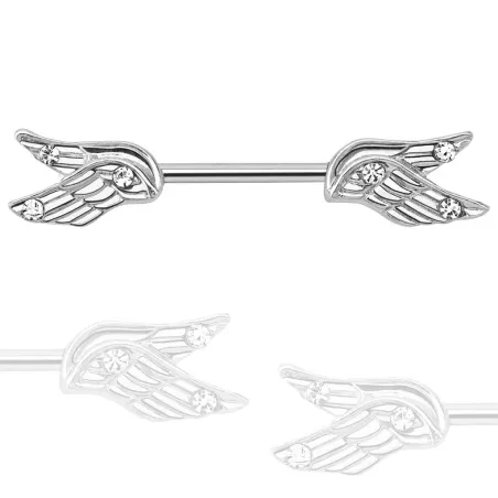 Piercing téton avec ailes d'ange