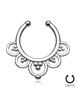 Faux piercing septum pétales