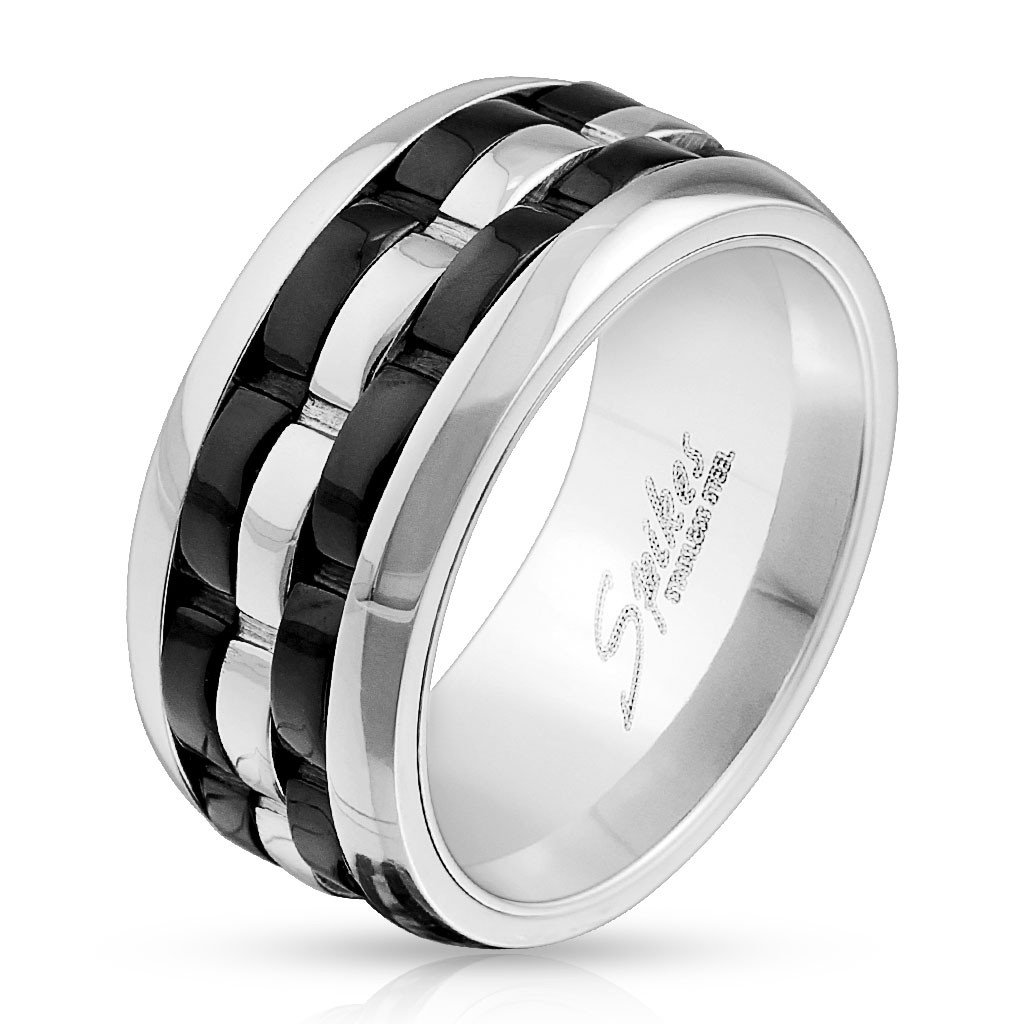 Bague tournante acier noir