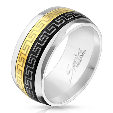 Bague homme tournante labyrinthe