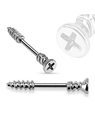 Piercing téton vis argent