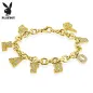 Bracelet Playboy doré charms strass