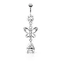 Piercing nombril papillon larme