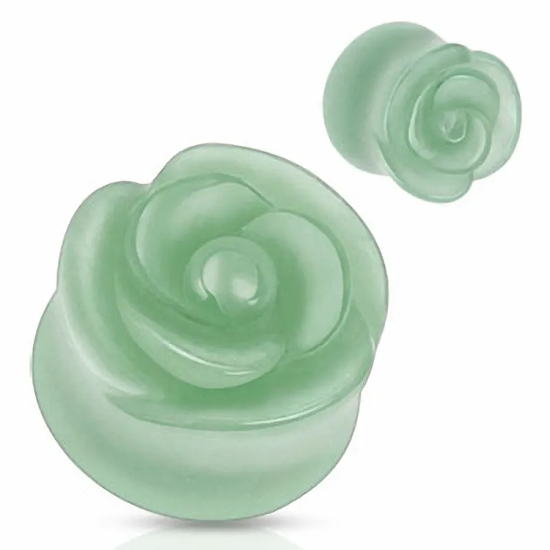 Piercing plug pierre aventurine rose