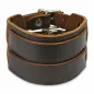 Bracelet cuir marron ceinture double