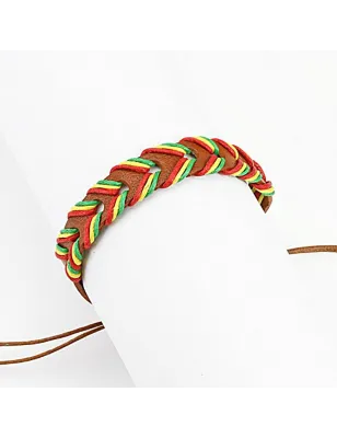 Bracelet cuir homme rasta