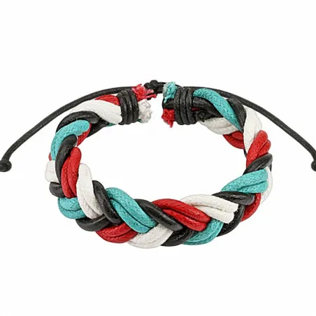 Bracelet cuir homme quatre couleurs