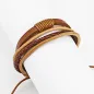 Bracelet cuir marron homme quatre brins