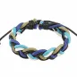 Bracelet cuir bleu homme