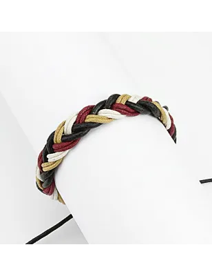 Bracelet cuir rouge homme