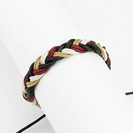 Bracelet cuir rouge homme