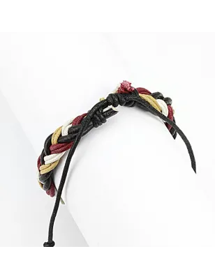 Bracelet cuir rouge homme