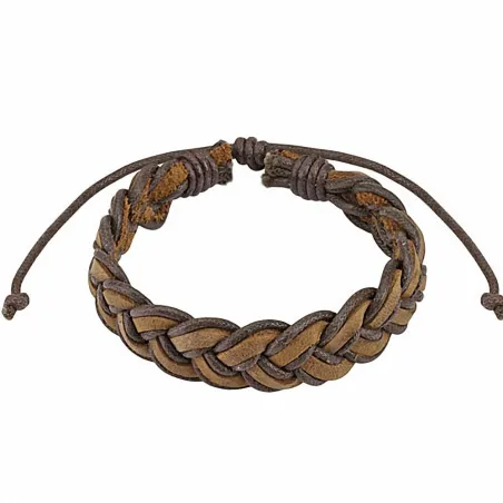 Bracelet cuir marron homme