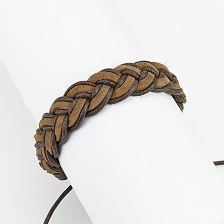 Bracelet cuir marron homme