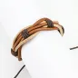 Bracelet homme cuir marron cordes