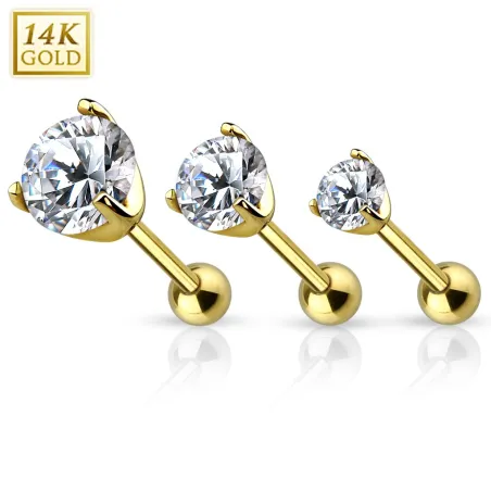 Piercing Cartilage Or jaune 14 Carats