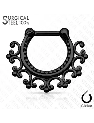 Piercing septum tribal acier chirurgical doré