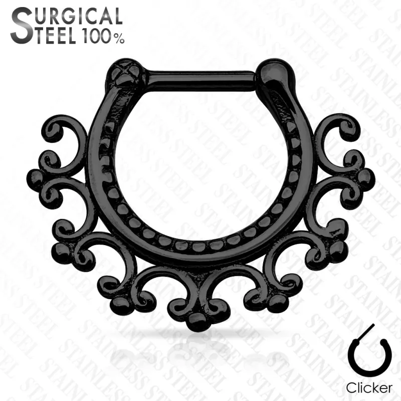 Piercing septum tribal acier chirurgical