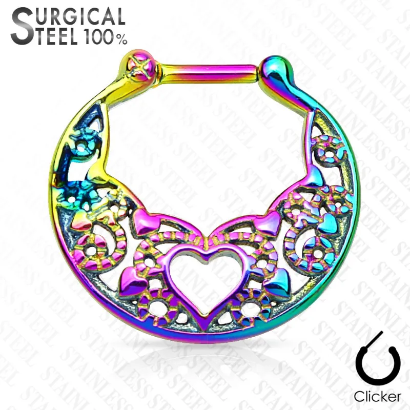 Piercing septum coeur acier chirurgical