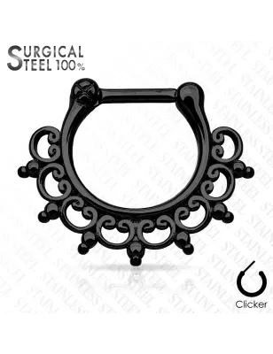 Piercing septum tribal dentelle acier chirurgical