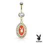 Piercing nombril Playboy médaillon plaqué or