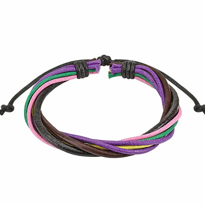 Bracelet homme cuir multicolore