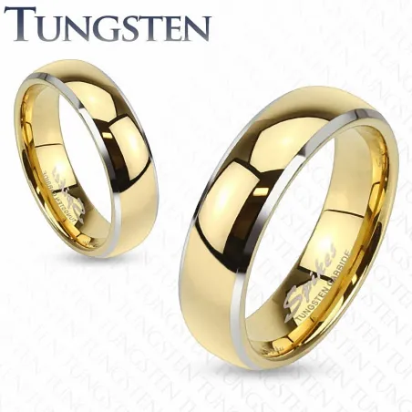 Bague tungstène dorée