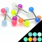 Lot de 7 piercing langue glow in the dark