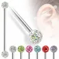 Piercing industriel oreille crystal ferido