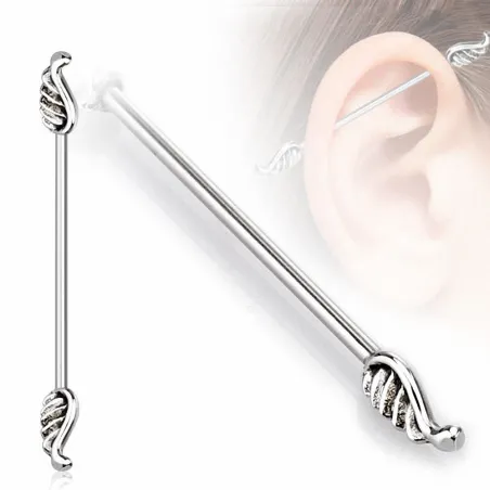 Piercing industriel ailes d'ange